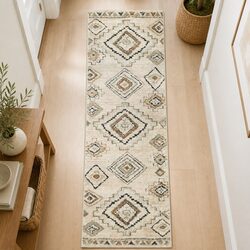 Reliable Hallway Runner Rug 180x60cm - Easy Care and Comfort