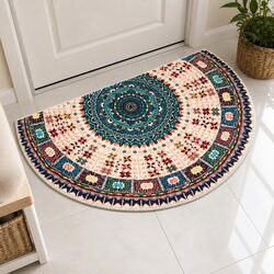 Warm and Practical Semi-Circle Entrance Rug