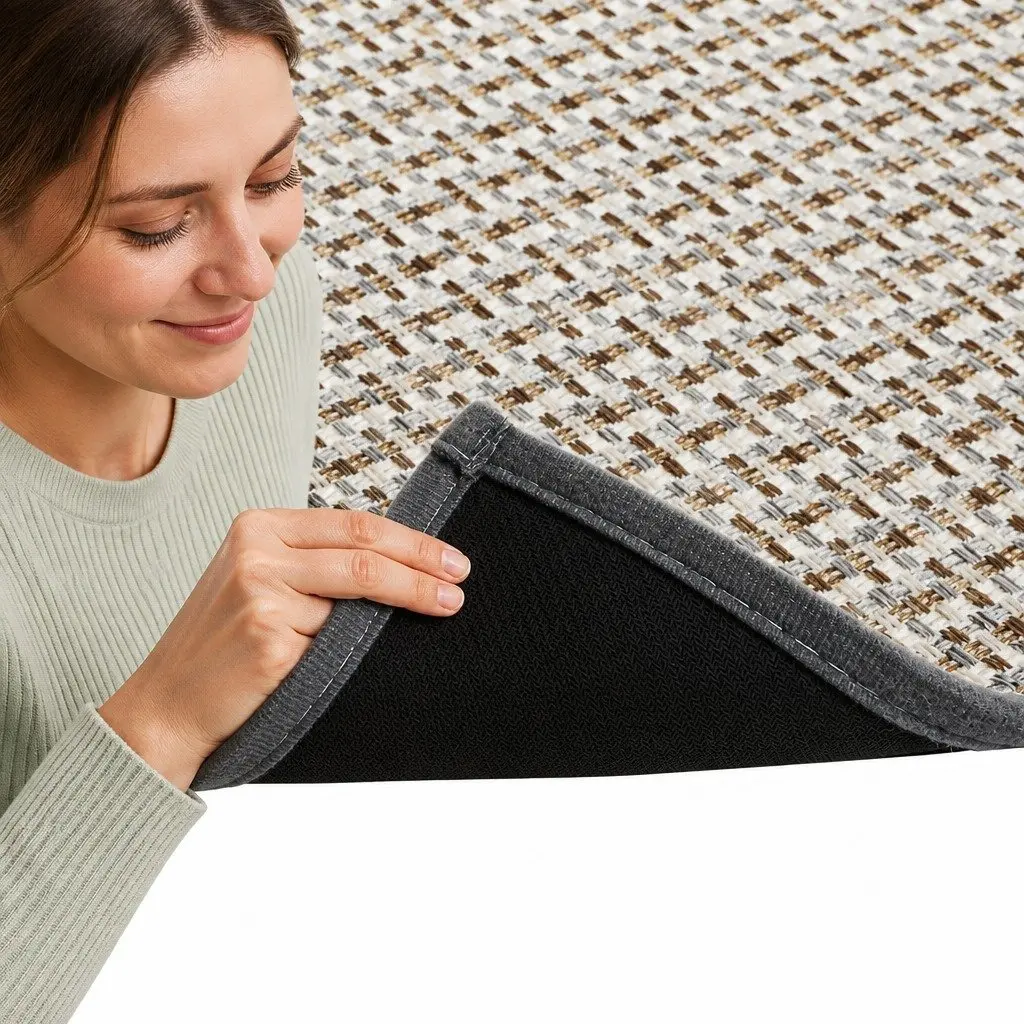 Non-Slip Kitchen Rug Set 2PCS Woven Absorbent Mat Floor Protection Grey