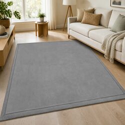 Cozy Coral Velvet Area Rug 180x200cm for Comfort