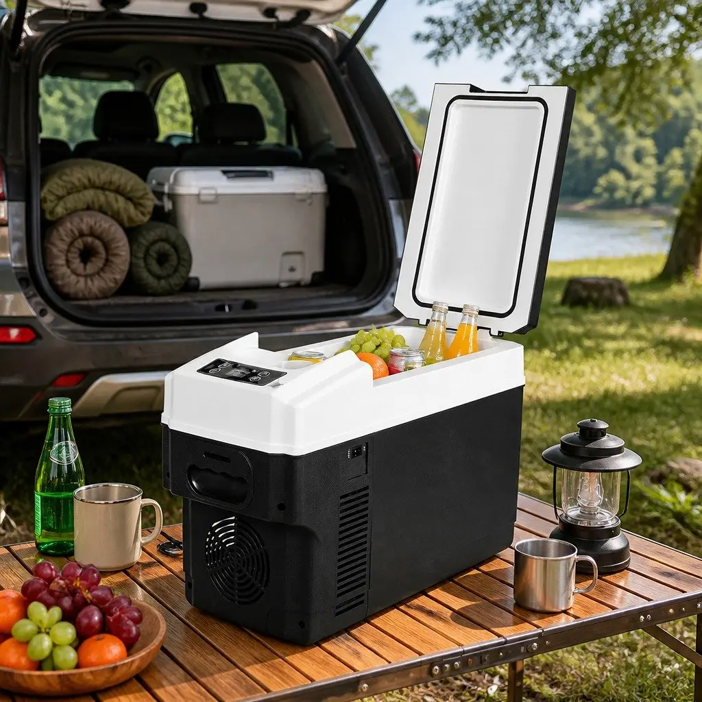 12V Portable Car Mini Fridge Cooler Warmer 13L Camping Travel Black