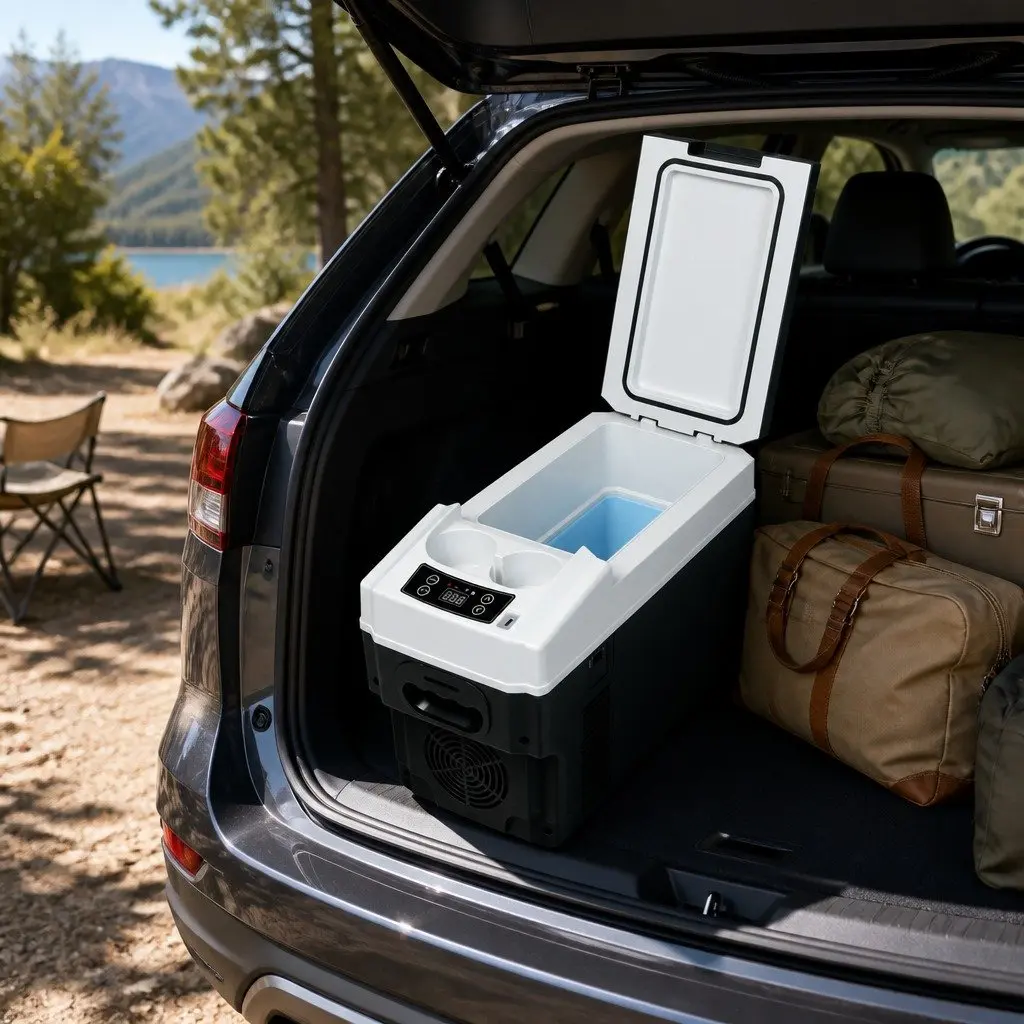 12V Portable Car Mini Fridge Cooler Warmer 13L Camping Travel Black