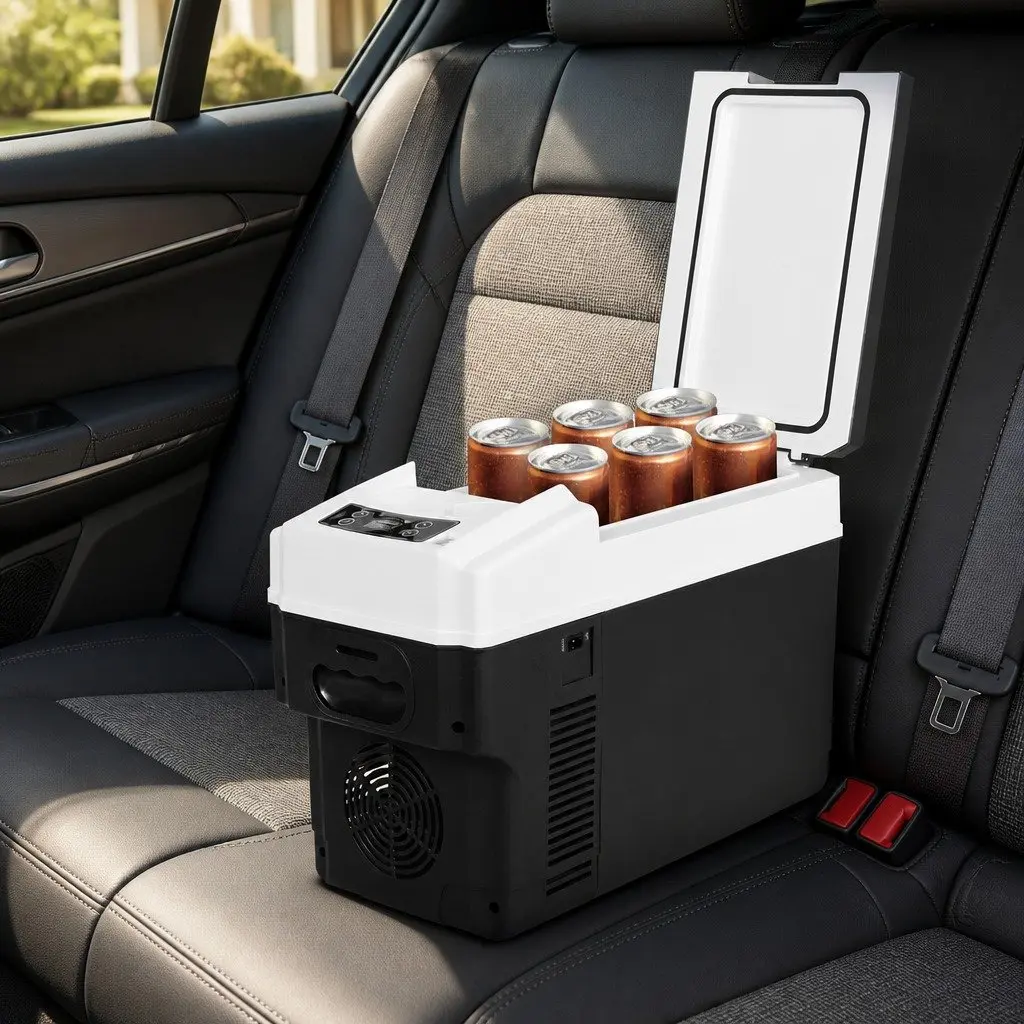 12V Portable Car Mini Fridge Cooler Warmer 13L Camping Travel Black
