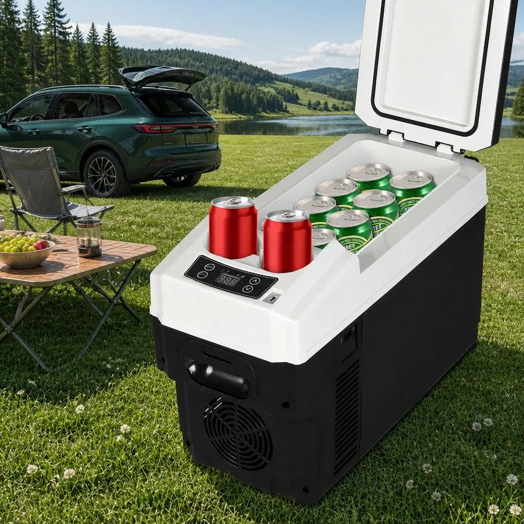 12V Portable Car Mini Fridge Cooler Warmer 13L Camping Travel Black