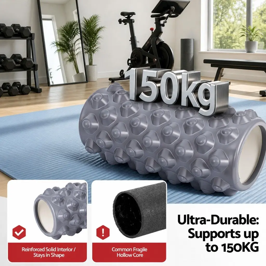 Foam Roller Set Muscle Recovery Stick Massage Ball 33cm Grey
