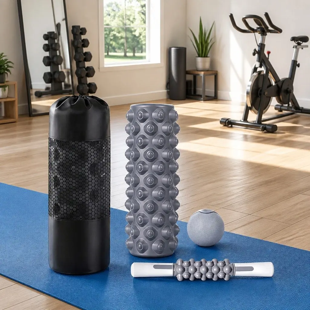 Foam Roller Set Muscle Recovery Stick Massage Ball 33cm Grey