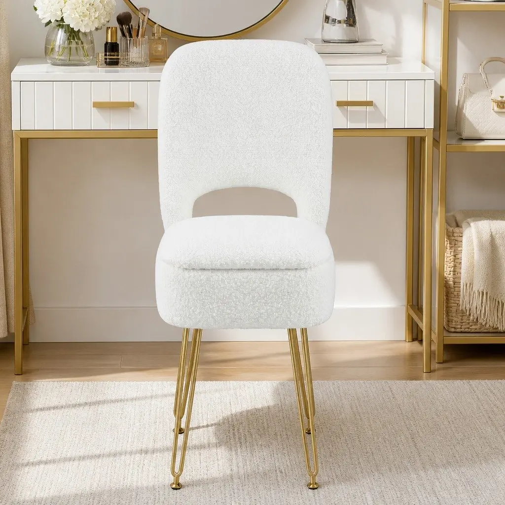 Storage Ottoman Footstool with Backrest 33cm x 40cm x 80cm White