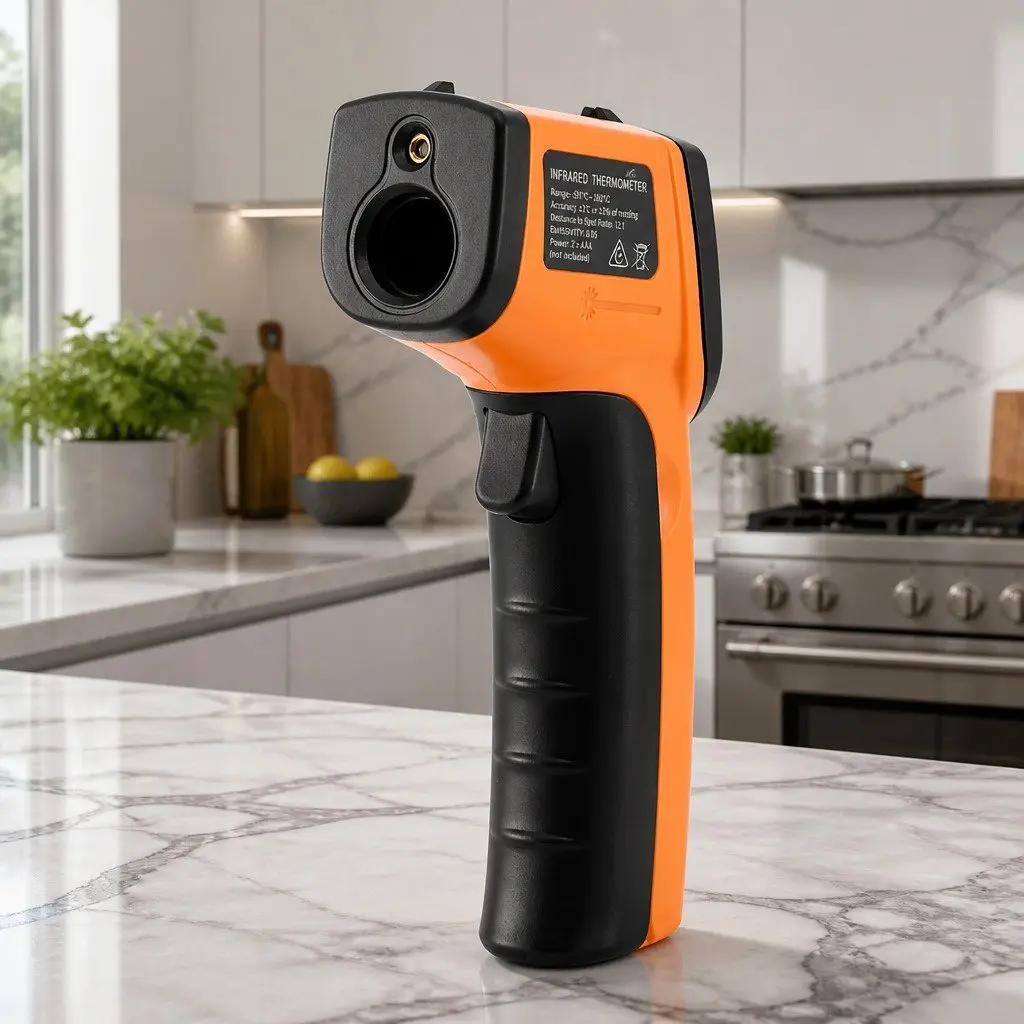 Digital Infrared Thermometer Cooking Temperature Gun Orange