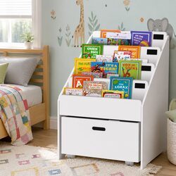 A Reassuring 4 Tier Kids Bookshelf with Storage