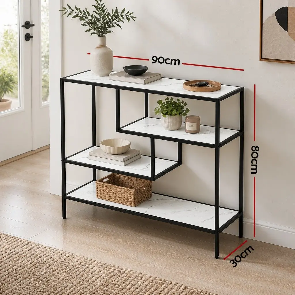 Console Table with Open Shelving