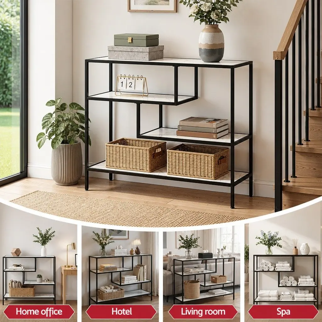 Console Table with Open Shelving