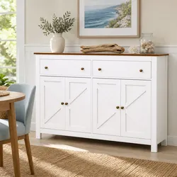 Buffet Sideboard Storage Cabinet 140CM X-Frame Doors 2 Drawers Dining Kitchen