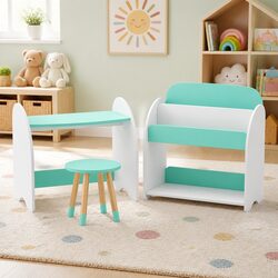 Reliable Kids Bookshelf and Chair for Young Readers