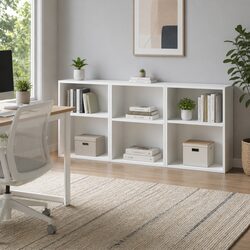 Reliable 3-Piece Cube Bookshelf in White with Adjustable Heights