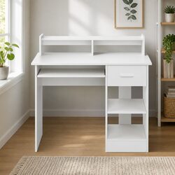 100CM White Computer Desk - Practical and Affordable
