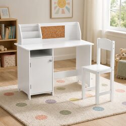 Reliable Kids Table and Chair Set with Storage Cabinet