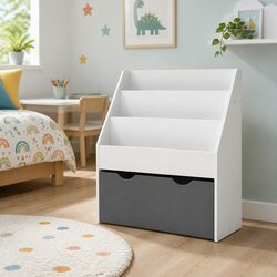 Practical 3-Tier Kids Bookshelf with Safety Features