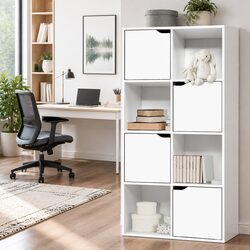 8 Cube White Storage Shelf: Value and Functionality