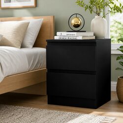 Reliable and Convenient Black Nightstand