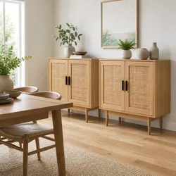 Reassuring Storage with a Rattan Buffet Sideboard
