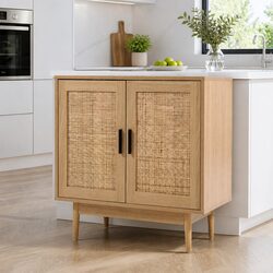 Warm Rattan Buffet Sideboard: Stylish Yet Functional
