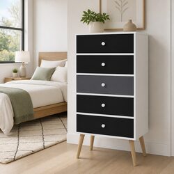 Reliable 5-Drawer Storage Tallboy with Style