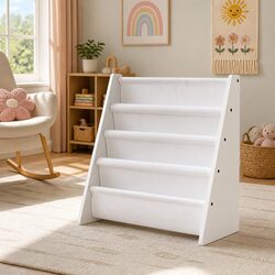 Reliable 4-Tier Kids Bookshelf with Practical Design