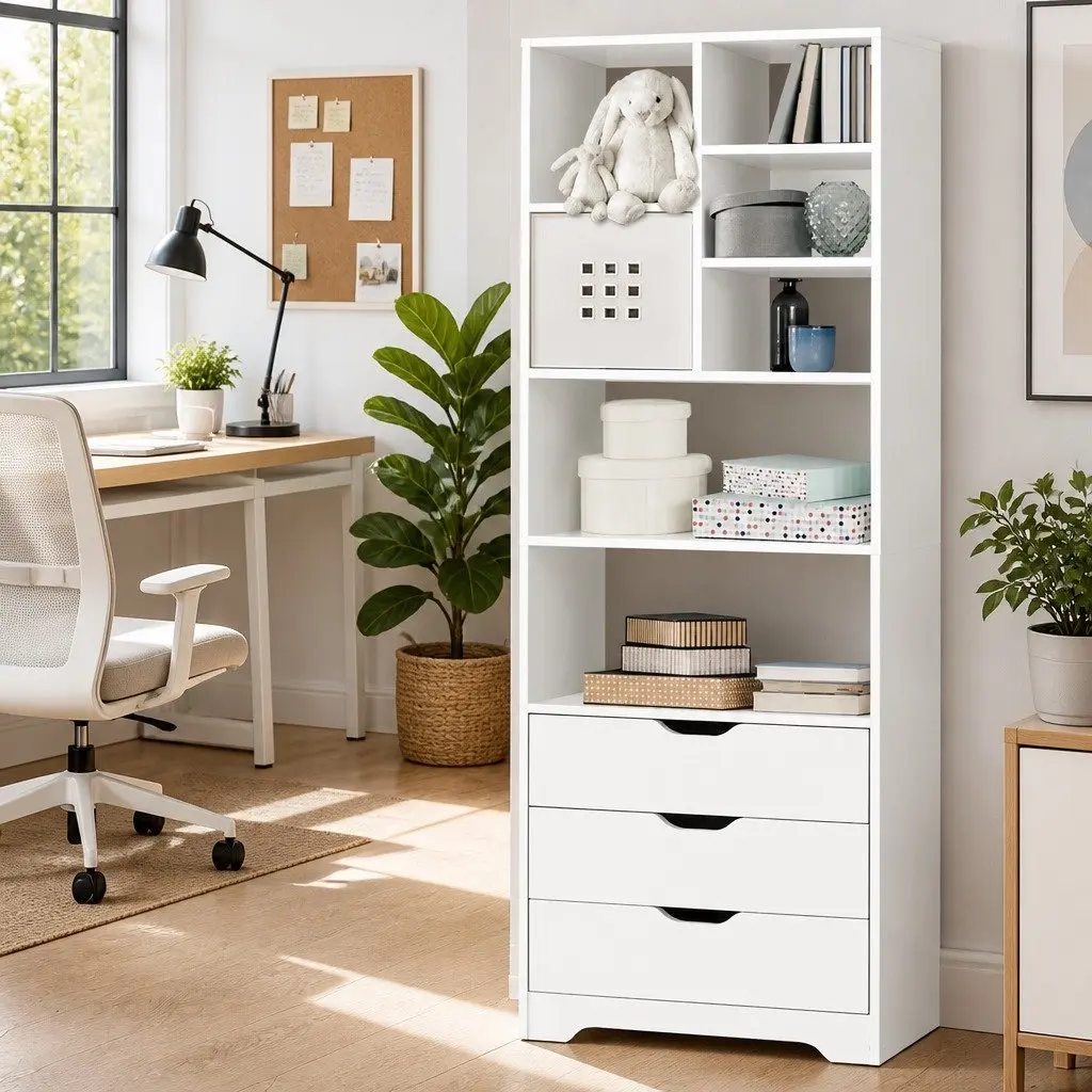 Display Bookshelf with Ample Storage Space