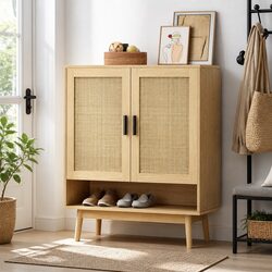 Value-Driven 5-Tier Rattan Shoe Storage Cabinet