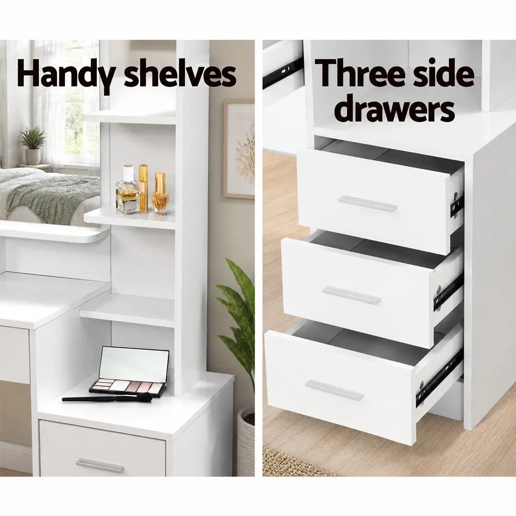 White Dressing Table with Ample Storage Space