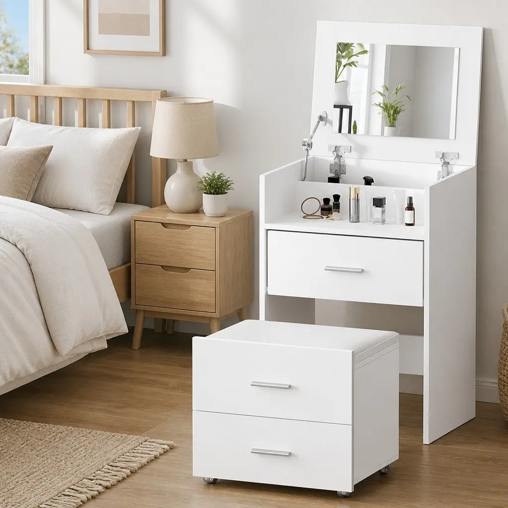 2-in-1 Vanity Set with Comfort and Style