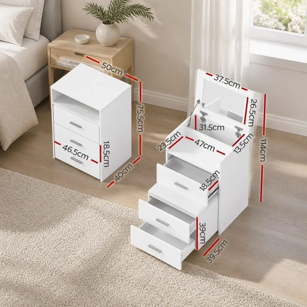 2-in-1 Vanity Set with Comfort and Style