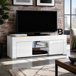 Affordable Quality: 130cm White Entertainment Unit
