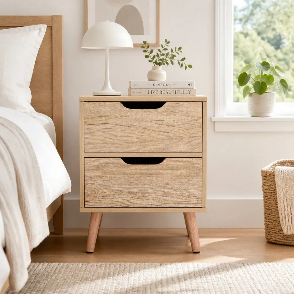 Black Bedside Table for Easy Organization