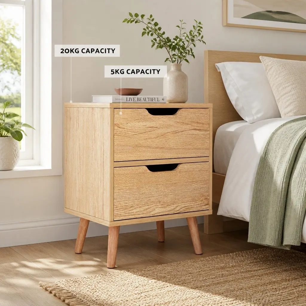 Black Bedside Table for Easy Organization
