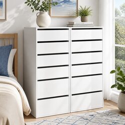 Practical White Chest of Drawers with Ample Storage Space