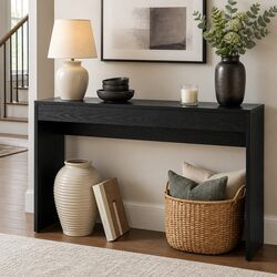 Practical Black Console Table with Safety Features