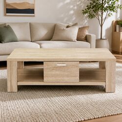 Reliable Oak Coffee Table with Ample Storage