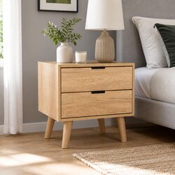 Reliable 2-Drawer Bedside Table Crafted for Your Needs