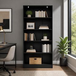 Reliable 5-Tier Bookshelf with Safety Features