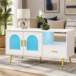 Reliable LED Coffee Table with Ample Storage Solutions