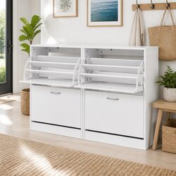 Affordable Shoe Cabinet with Adjustable Shelves and Stylish Design