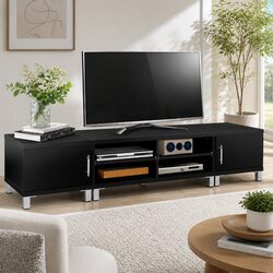 190cm Black TV Cabinet: Your Reliable Entertainment Solution