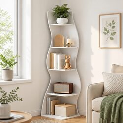 5-Tier S-Shaped Corner Shelf - Practical and Reliable