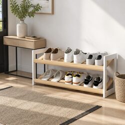 Reliable 2 Tier Shoe Rack for Simple Shoe Storage