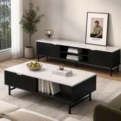 Value-Focused Entertainment Unit and Coffee Table