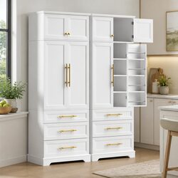 Buffet Sideboard Cabinet Kitchen Pantry Storage Cupboard with Drawers Doors