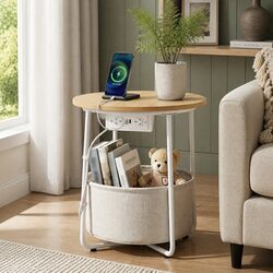Round Coffee Table with Charging Station: Practical and Stylish