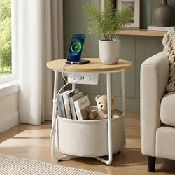 Round Coffee Table with Charging Station: Practical and Stylish