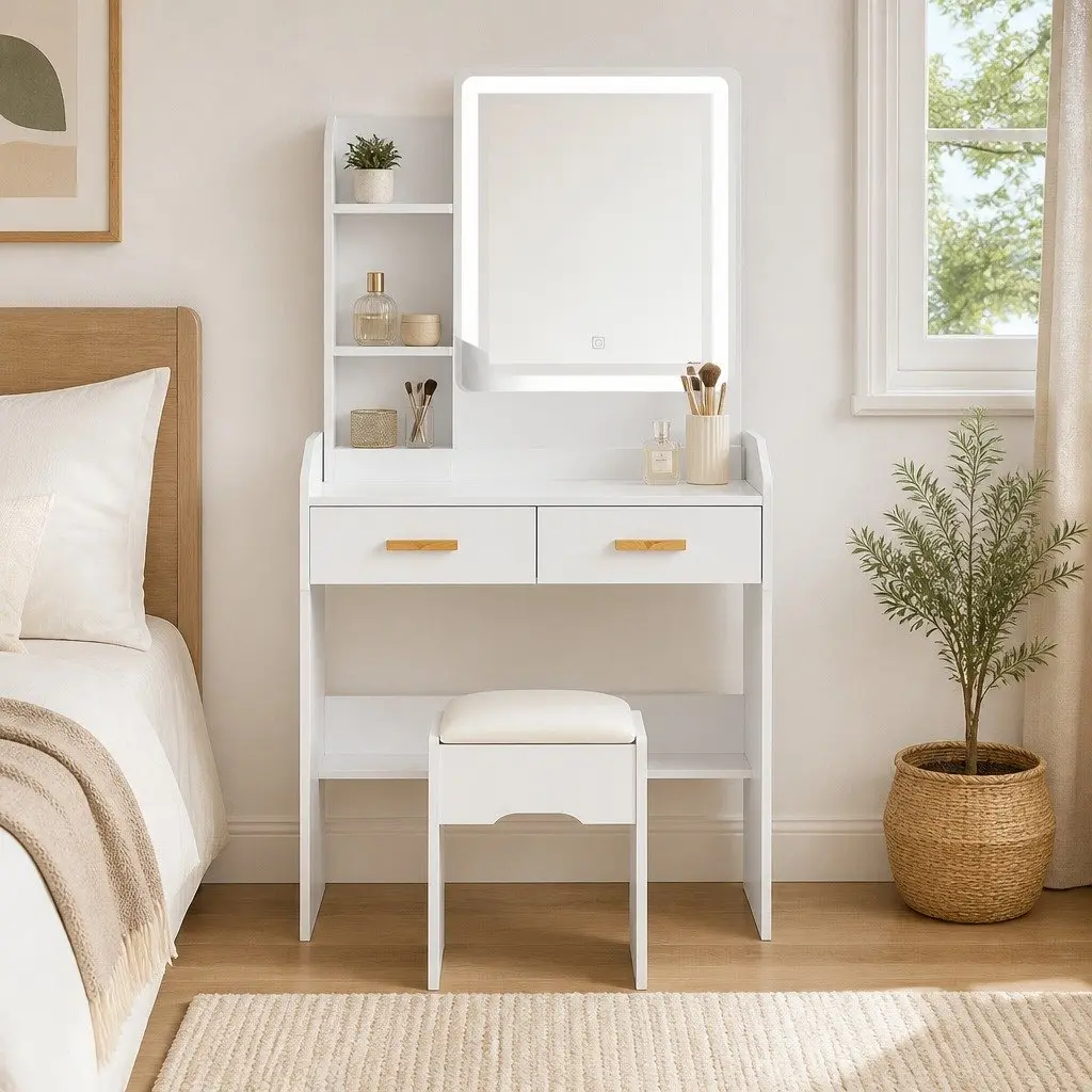 Dressing Table Set with LED Mirror